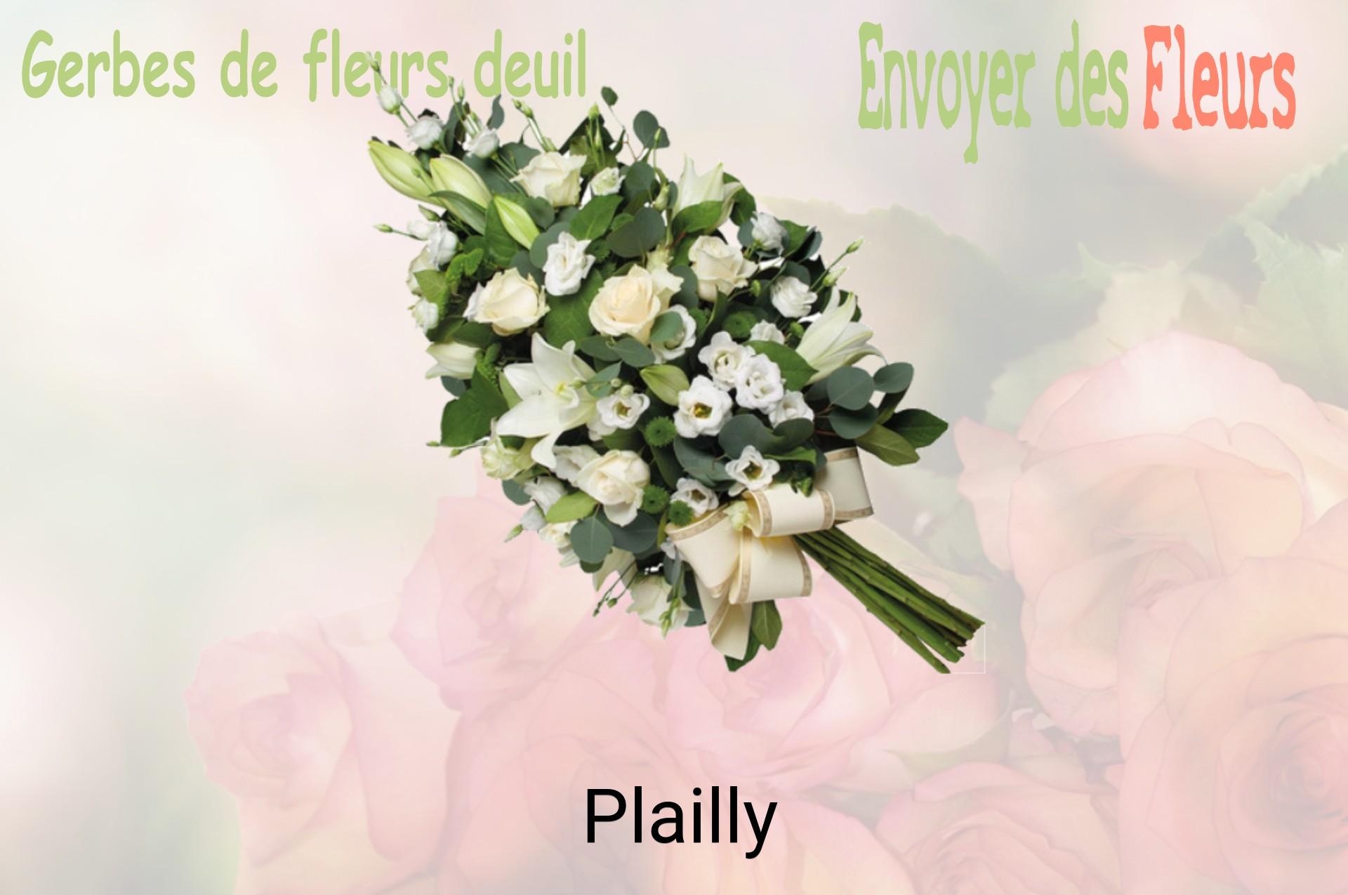 Gerbe de fleurs de deuil livrée à Plailly